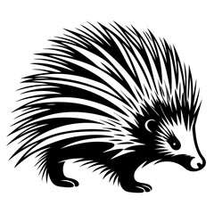 Porcupine Vector Illustration - Wildlife Animal Design, Forest Creature Icon