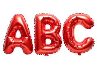 red letter balloons clipart png image on transparent background