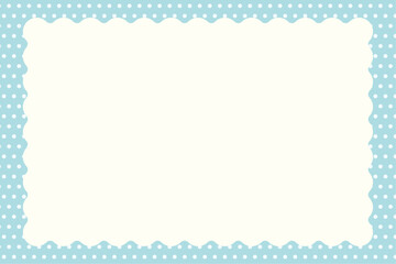 かわいいなみなみ背景イラスト　ブルー