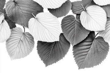 Obraz premium Gray scale leaf arrangement