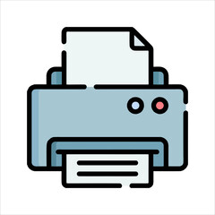printer icon vector illustration