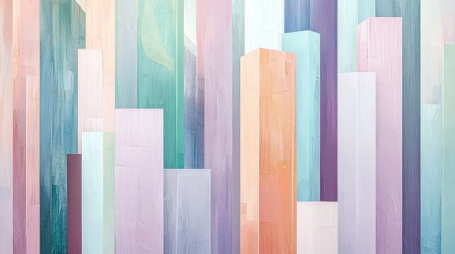 Abstract Tower Blocks Overlapping