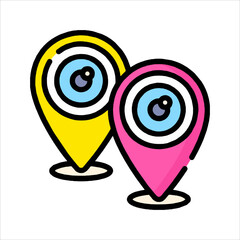 vector illustration of a cartoon eye