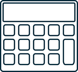 Outline Calculator Icon