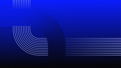 Abstract glowing wave lines on dark blue background. Dynamic wave pattern. Modern flowing wavy lines. Futuristic technology concept. Suit for banner, poster, cover, brochure, flyer, website