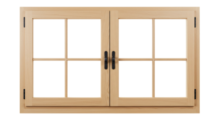 Wooden Sash Window Isolated Architecture Frame Interior Design