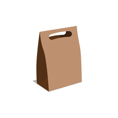 mockup template design with vector illustration of blank paper bag 5