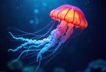 Fototapeta premium This is a stunning image of a jellyfish!