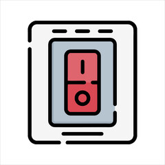 Obraz premium red power switch