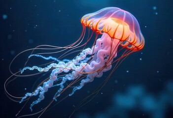 Fototapeta premium This is a stunning image of a jellyfish!