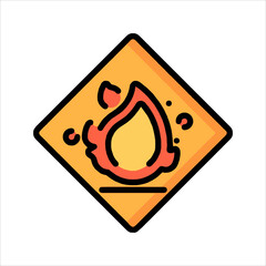 danger fire sign