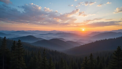Obraz premium Colorful alpine wildflowers bloom under the golden sunrise in a serene mountain valley. Perfect for spring, travel, nature, or inspirational outdoor visuals.