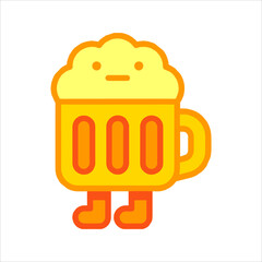 vector illustration of a beer mug