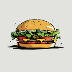 burger vector art for design needs