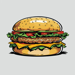 burger vector art for design needs