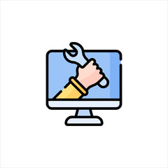 hand holding a tablet pc