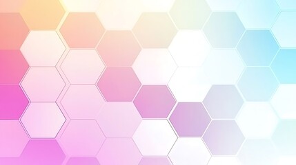 Abstract Hexagon Pattern with Pastel Gradient Background