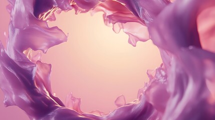 Fluid Fabric, Whirl, Pink, Abstract