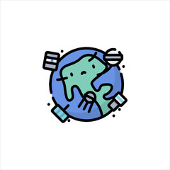 earth globe illustration