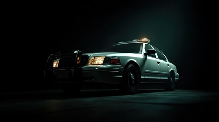 Fototapeta premium Police car with minimal context, clean lighting