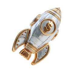 Finance Rocket with Dollar Sign Transparent PNG