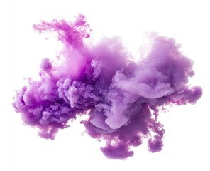 Abstract purple and lilac ink swirling in water.