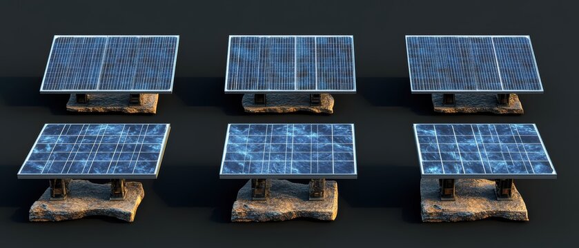 Solar panel collection for renewable energy.