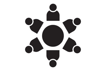 Office Meeting icon line vector illustration.