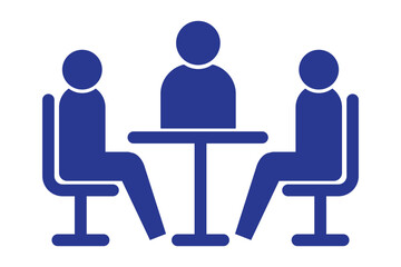 Meeting icon line vector illustration. People talk icon simple vector. Business group. Speak meeting. 