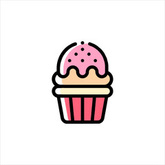 cupcake vector illustration