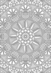 Adult Mandala Coloring Pages Zen Tangle Art