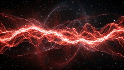 Abstract RedLight Waveform Illustration