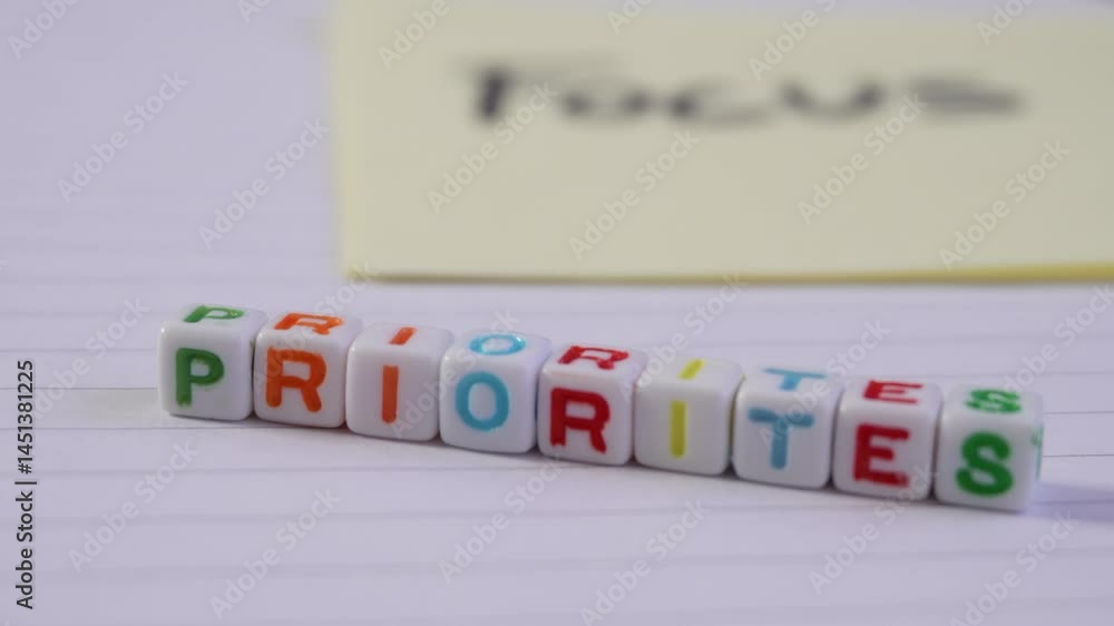 Poster A stack of colored cubes with the word 
