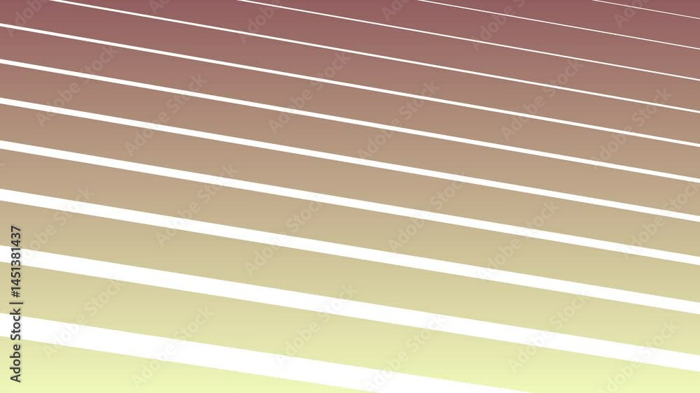 Poster animation of several diagonal lines ascending in gradient shades of brown and yellow