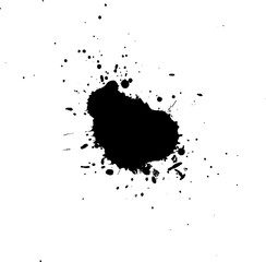 black ink brush dropping splatter spalsh artistic