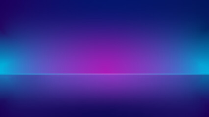 Blue and purple gradient studio background with copy space, modern neon lights. Glowing futuristic sci-fi concept.