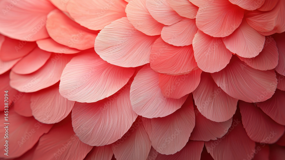 Poster a 3d layered background displays realistic petal textures in 4k resolution from a side angle view, s