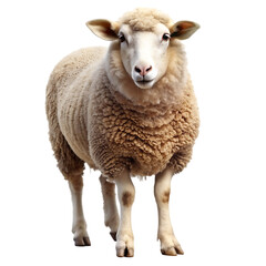 Fototapeta premium Cute Sheep Image: Fluffy Wool and Farm Animal