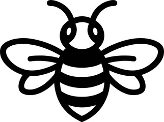 Bee Graphic illustration of silhouette honey bee. Isolated on background vector drawing for honey products, package, design