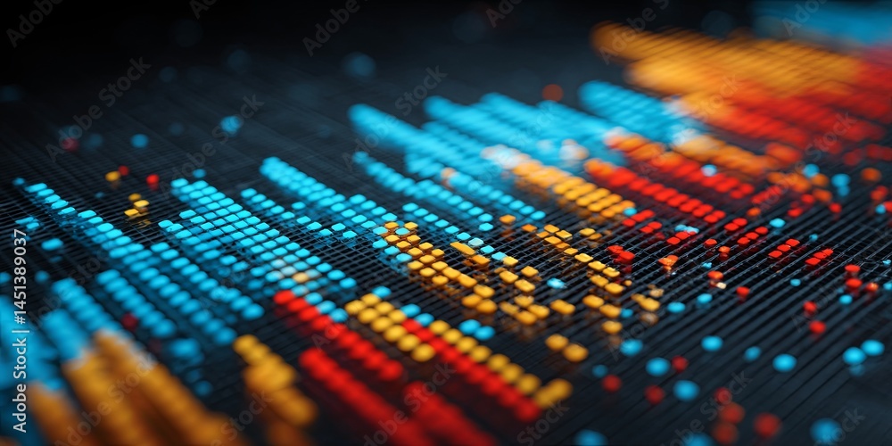 Poster Advanced Data Visualization with Colorful Graphs and Charts for Analytics in a High-Tech Business Environment
