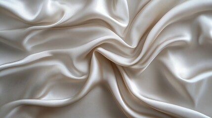 Fototapeta premium White-Gray Satin Fabric Panorama for Minimalist Soft Blur Pattern