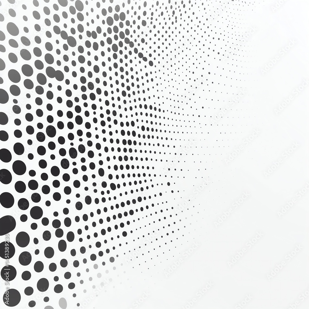 Aufkleber white halftone dot abstract background - retro-modern pattern with minimalist appeal - versatile gra