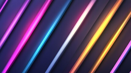 Fototapeta premium Neon lines abstract background
