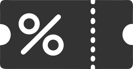 Discount Coupon Icon in with Percentage