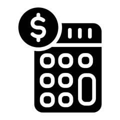Finance calculating Solid Icon