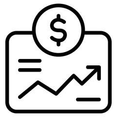 Finance development Line Icon