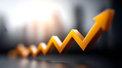 Dynamic upward trend in business growth visualization