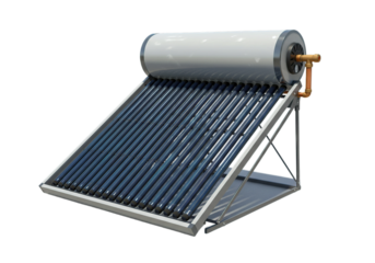 Solar Water Heating System with Tubes on Frame