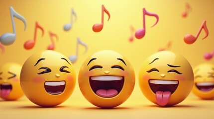 Celebrate world laughter day with joyful smiles and music in a fun colorful environment