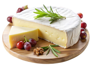 Delicious Brie Cheese with Grapes and Rosemary